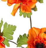 Anemonenzweig (Anemone) x 3 mit je 3 Blüten (2 x 10 cm / 1 x 8 cm), jeweils mit 3 Kelchblättern, 75 cm