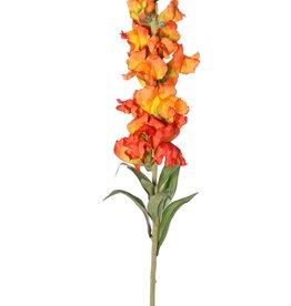 Snapdragon (Antirrhinum) XL con 17 flores de poliéster, 16 capullos flocados y 8 hojas, 93 cm
