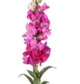 Snapdragon (Antirrhinum) XL with 17 polyester flowers, 16 flocked buds & 8 leaves, 93 cm