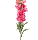 Leeuwenbek (Antirrhinum) XL met 17 polyester bloemen, 16 geflockte knoppen & 8 bladeren, 93 cm