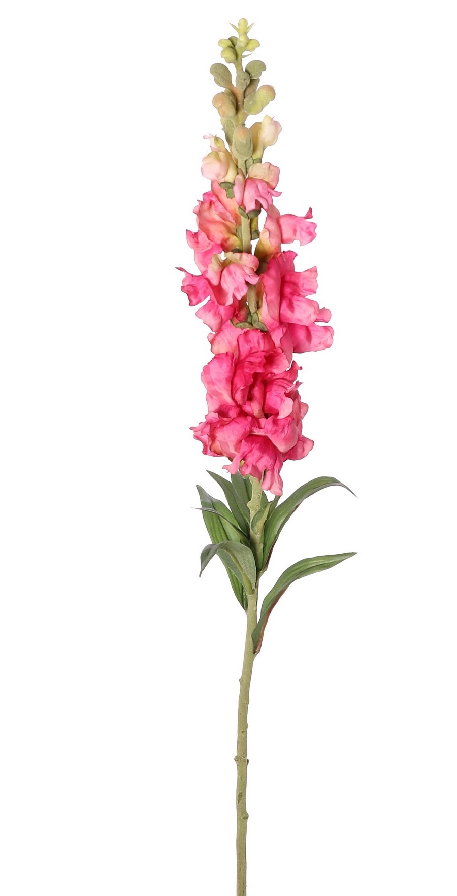 Snapdragon (Antirrhinum) XL con 17 flores de poliéster, 16 capullos flocados y 8 hojas, 93 cm