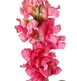 Snapdragon (Antirrhinum) XL with 17 polyester flowers, 16 flocked buds & 8 leaves, 93 cm
