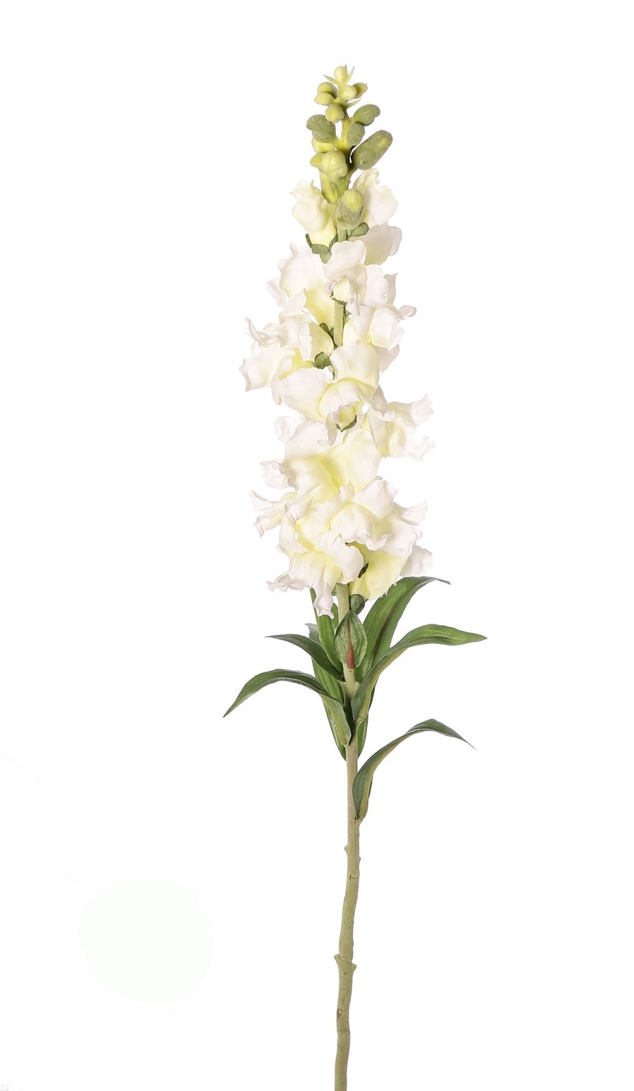 Leeuwenbek (Antirrhinum) XL met 17 polyester bloemen, 16 geflockte knoppen & 8 bladeren, 93 cm