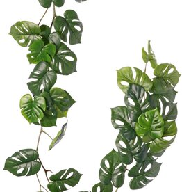 Monstera-Blattgirlande (Monstera) mit 37 PE-Blättern (31 L/ 6 S), 180 cm