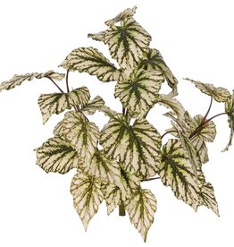 Begonia rex (Begonia real) 7 brotes con 33 hojas de poliéster, aprox. Ø 40 cm, ignífuga