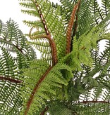 Nadelfarn (Polystichum) mit 13 Blättern und 2 Trieben, vollständig aus Kunststoff, 58 cm