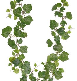 Hedera garland (French), with 104 leaves and 9 bunches of green berries, 180 cm - fire retardant