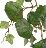 Hedera garland (French), with 104 leaves and 9 bunches of green berries, 180 cm - fire retardant
