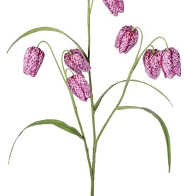 Fritillaria, 3 ramas con 9 flores (4X3 cm) y 4 hojas, 70 cm