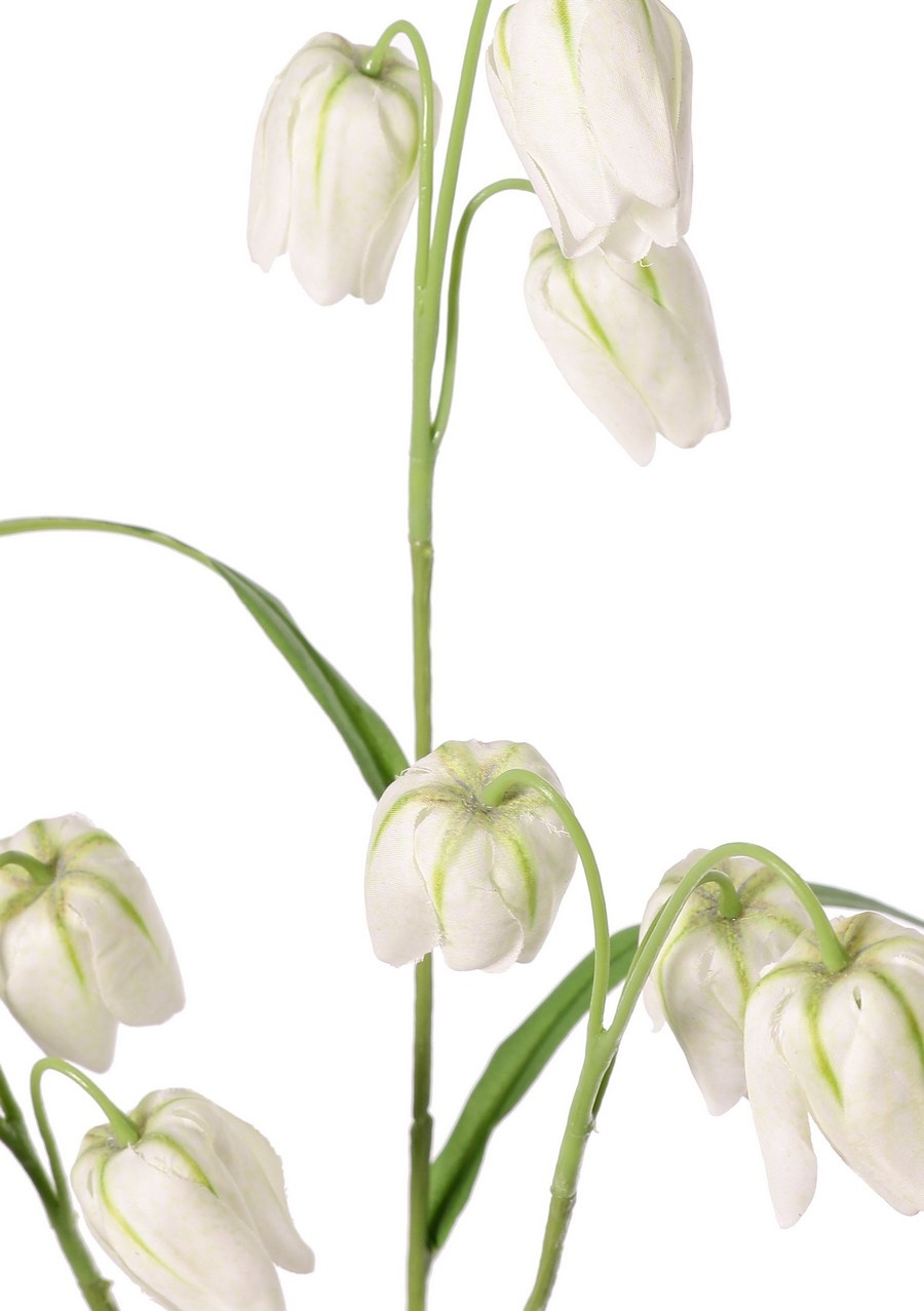 Fritillaria 3 branches with 9 flowers (4X3 cm) & 4 leaves, 70 cm
