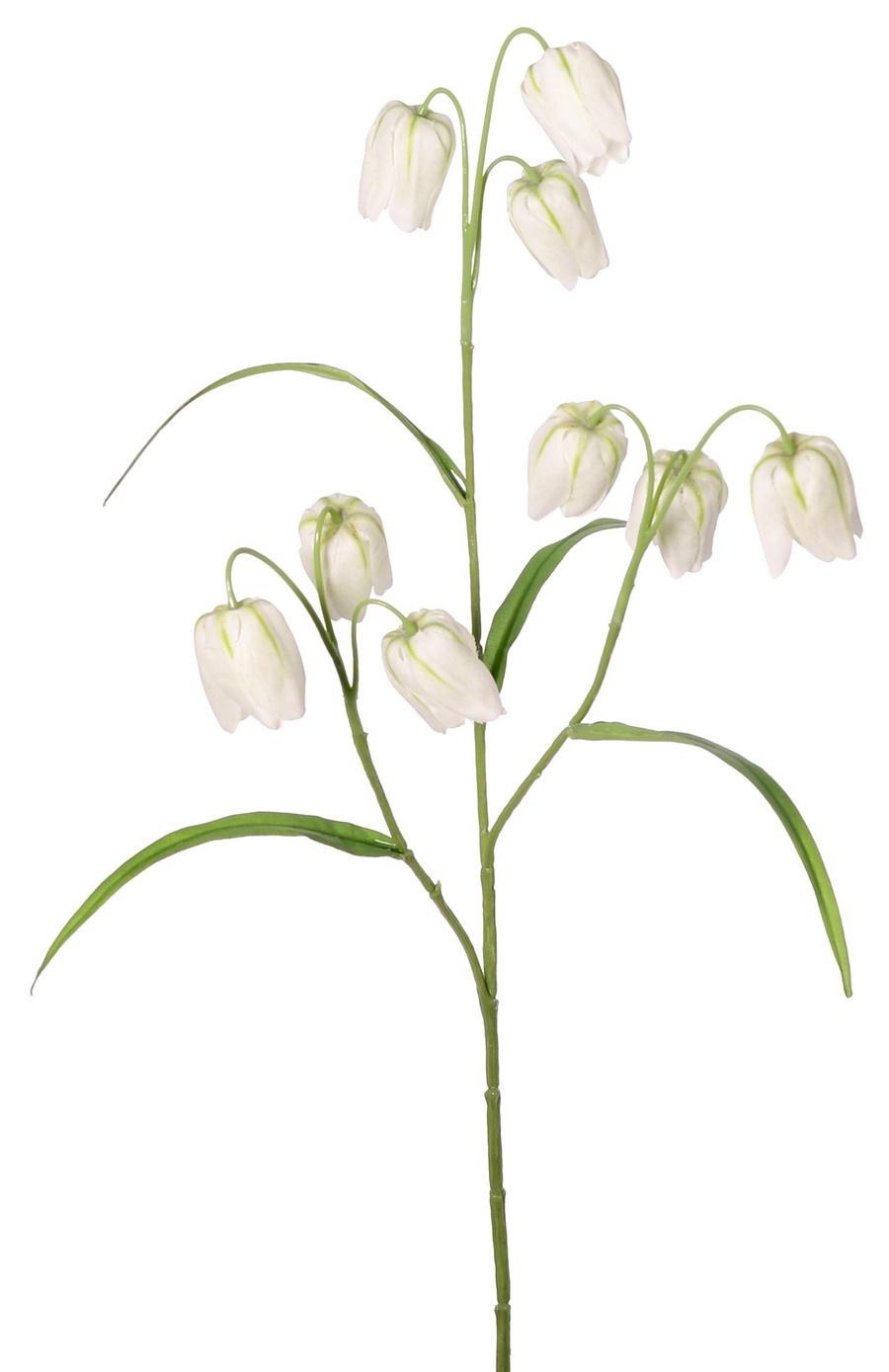 Fritillaria 3 branches with 9 flowers (4X3 cm) & 4 leaves, 70 cm