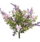 Lavender Mix Bouquet x7 with Lavender, Wildflowers, Eucalyptus & Gypsophila, 28 cm