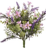 Lavender Mix Bouquet x7 with Lavender, Wildflowers, Eucalyptus & Gypsophila, 28 cm