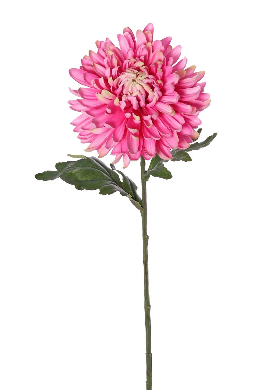 Chrysanthemum, 1 flor Ø 14 cm, a. 5 cm, 2 hojas (Polyester), 65 cm