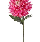 Chrysantheme, Ø 14 cm, H. 5 cm, 2 Blätter, (Polyester), 65 cm