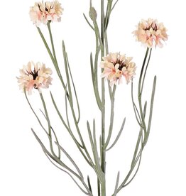 Kornblume (Centaurea cyanus) mit 5 Blüten (Ø 4 cm) und 2 Kunststoffknospen, 29 Kunststoffblättern, 66 cm