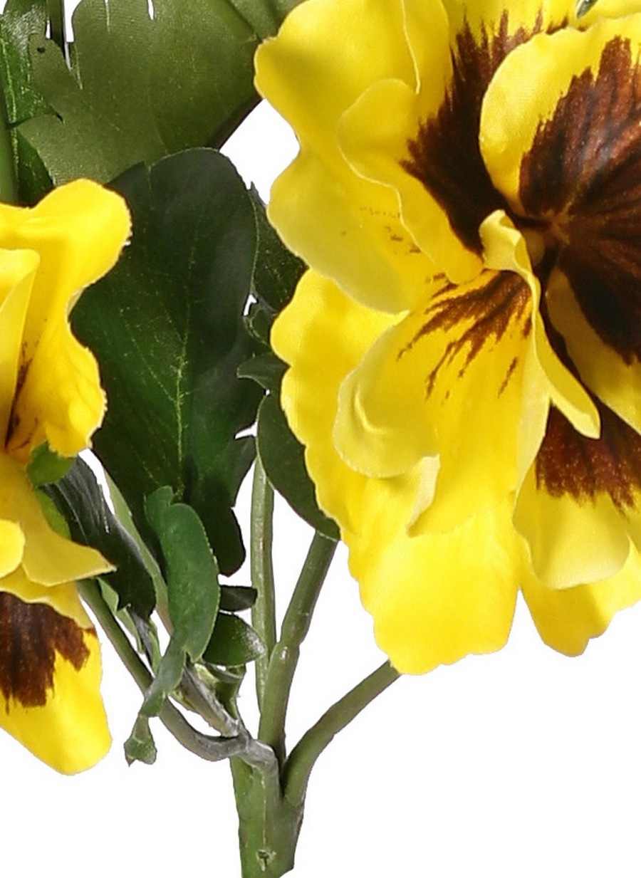 Veilchen, Viola, 5-fach verzweigt, mit 5 Blüten, 2 Blütenknospen und 11 Blättern, 27 cm