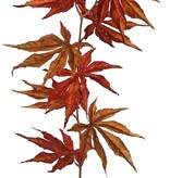 Japanischer Ahornzweig mit 8 Polyesterblättern, 5xL/ 3xM, 80 cm