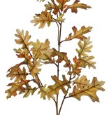 Eikentak (Quercus robur) 3x vertakt met 31 polyester bladeren, 83 cm, RECYCLED