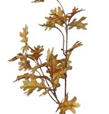 Oak branch (Quercus robur) 3x branched with 31 polyester leaves, 83 cm, RECYCLED