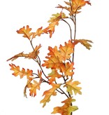 Eikentak (Quercus robur) 3x vertakt met 31 polyester bladeren, 83 cm, RECYCLED