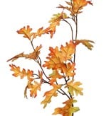 Oak branch (Quercus robur) 3x branched with 31 polyester leaves, 83 cm, RECYCLED