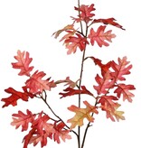 Oak branch (Quercus robur) 3x branched with 31 polyester leaves, 83 cm, RECYCLED