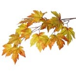 Rama de arce (Acer Branch) 2x ramificada con 17 hojas de poliéster, 90 cm