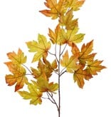 Rama de arce (Acer Branch) 2x ramificada con 17 hojas de poliéster, 90 cm