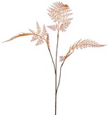 Farnzweig 'Lace', 3-fach verzweigt mit 3 beflockten Farnblättern, 100 cm
