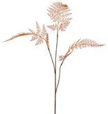 Rama de helecho 'Lace', 3 ramas con 3 hojas de helecho flocadas, 100 cm