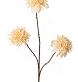 Chrysantheme 'Warm Fall', 3-fach verzweigt, mit 3 Polyesterblüten (Ø 8 cm), 5 Kunststoffblättern, 76 cm