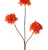Chrysantheme 'Warm Fall', 3-fach verzweigt, mit 3 Polyesterblüten (Ø 8 cm), 5 Kunststoffblättern, 76 cm