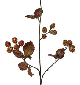 Bramentak 'Warm Fall' 3x vertakt met 20 bramen & 10 plastic bladeren