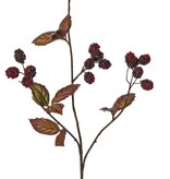 Bramentak 'Warm Fall' 3x vertakt met 20 bramen & 10 plastic bladeren