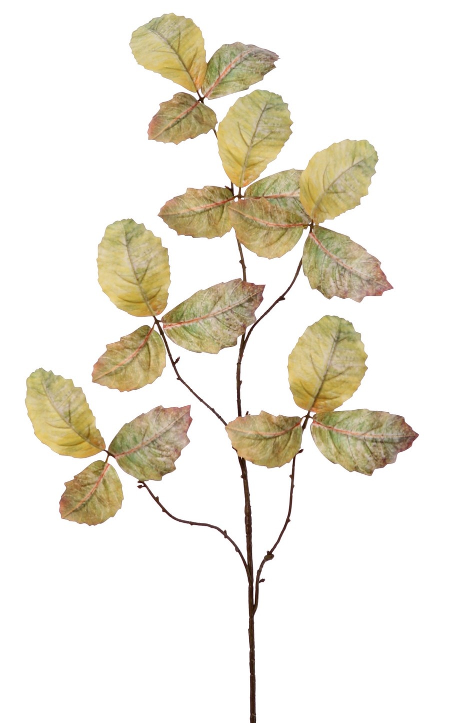Beech leaf maxi XL, 5x branched with 15 polyester leaves, 122 cm