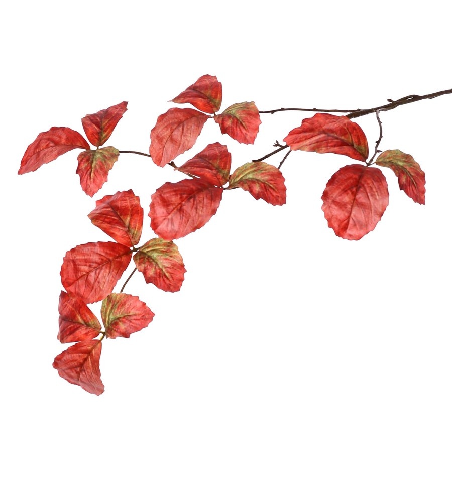 Beech leaf maxi XL, 5x branched with 15 polyester leaves, 122 cm