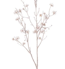 Hartriegelzweig, 2x verzweigt, weiß getuencht (white washed), 107 cm, Kunststoffartikel