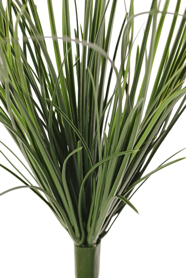 Grassbush 'Top Greens', 6 bundles with 90 leaves, UV safe & fire retardant, full plastic, Ø 25 / H. 38 cm