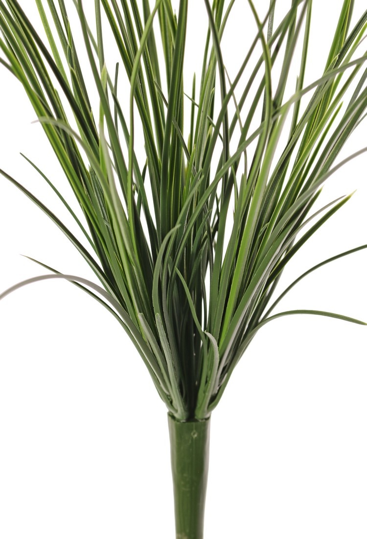 Grassbush 'Top Greens', 6 bundles with 90 leaves, UV safe & fire retardant, full plastic, Ø 25 / H. 38 cm