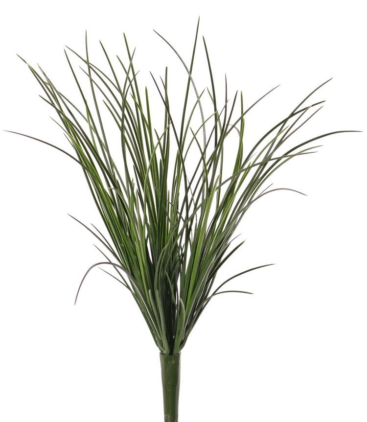 Grasbusch 'Top Greens', 6 Bündel mit 90 Blättern, UV sicher & schwer entflammbar, Vollplastik, Ø 25 cm /H. 38 cm