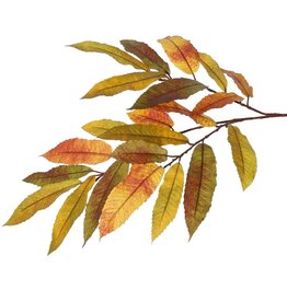 Kastanjetak (Castanea) 3x vertakt & 23 polyester bladeren, 78 cm