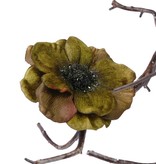 Anemone velvet with clip 11cm