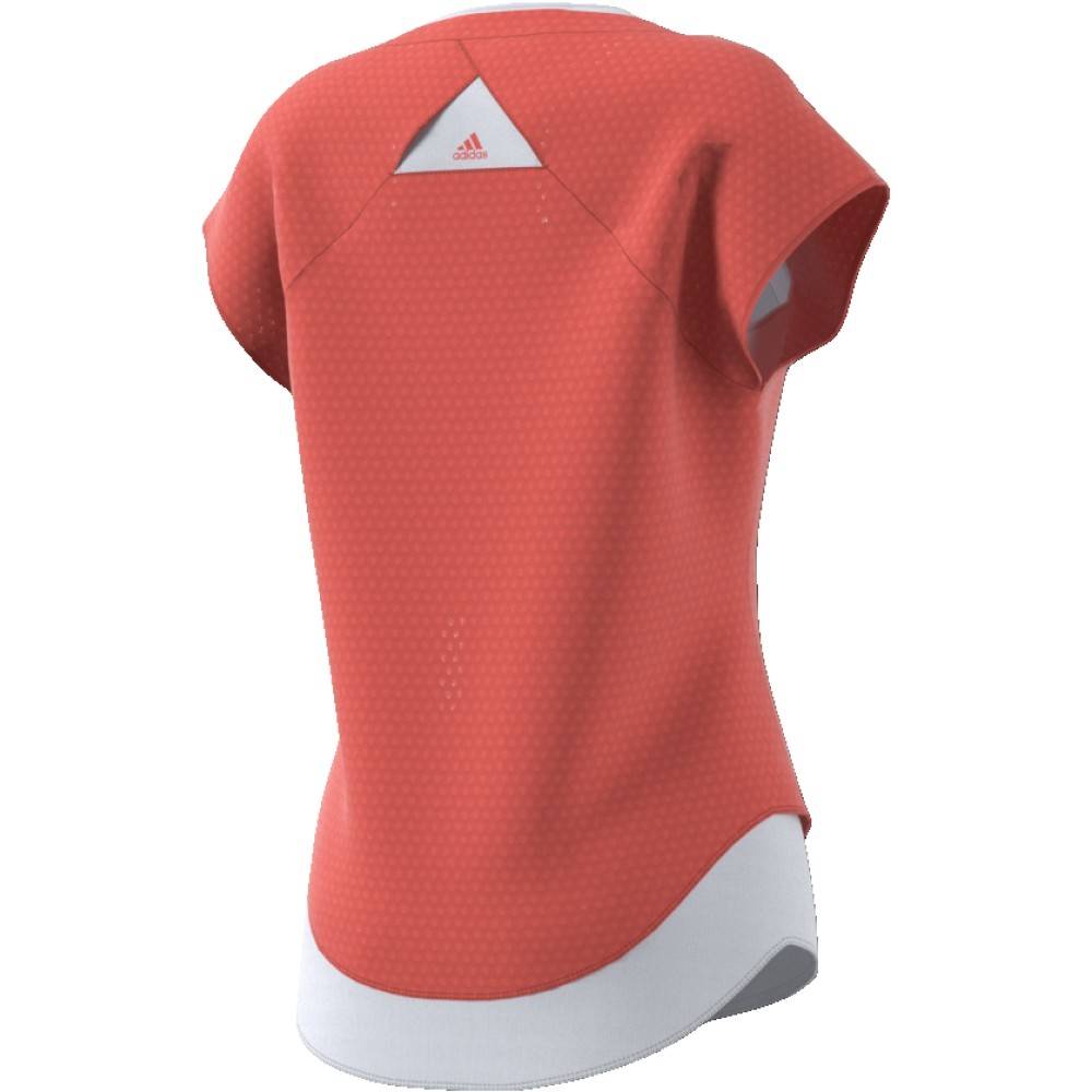 Adidas Adidas Womens TKO Tee (Trace Scarlet/Crystal White)