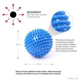 66Fit 66fit 10cm Soft Spiky Massage Ball - 1pc