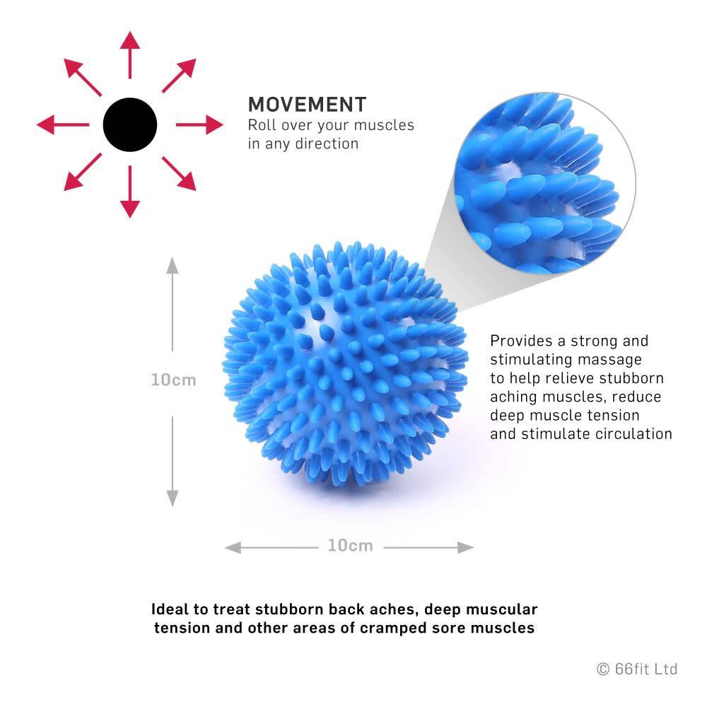 66Fit 66fit 10cm Soft Spiky Massage Ball - 1pc