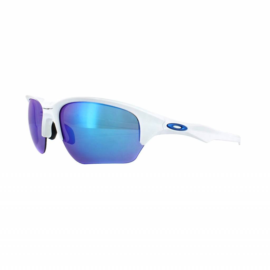 Oakley Flak Beta - Polished White/Sapphire Iridium - The Triathlon Shop