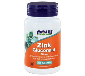 NOW Zink gluconaat 50mg NOW Zink gluconaat 50mg