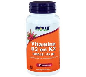 NOW Vitamine D3 1000IE & Vitamine K2 NOW Vitamine D3 1000IE & Vitamine K2