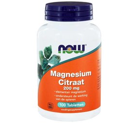 NOW Magnesium citraat 200mg NOW Magnesium citraat 200mg